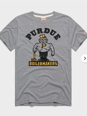 HOMAGE Purdue Boilermakers Grey Graphic Tee